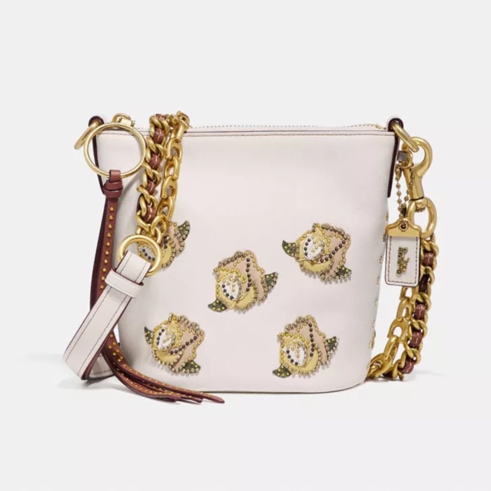 COACH Duffle 12 Bag With Rose Applique
